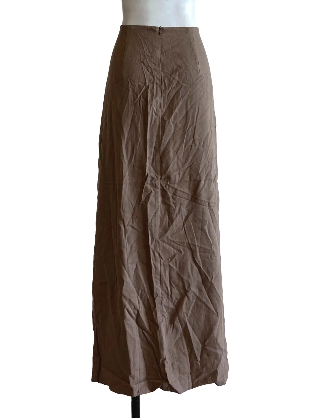 Tan Brown Straight Skirt - Image 2