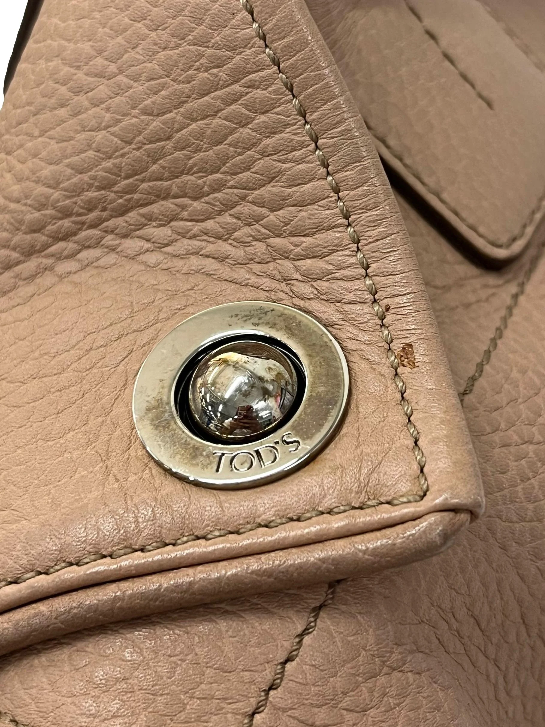 Tan Leather Tote Bag - Image 4