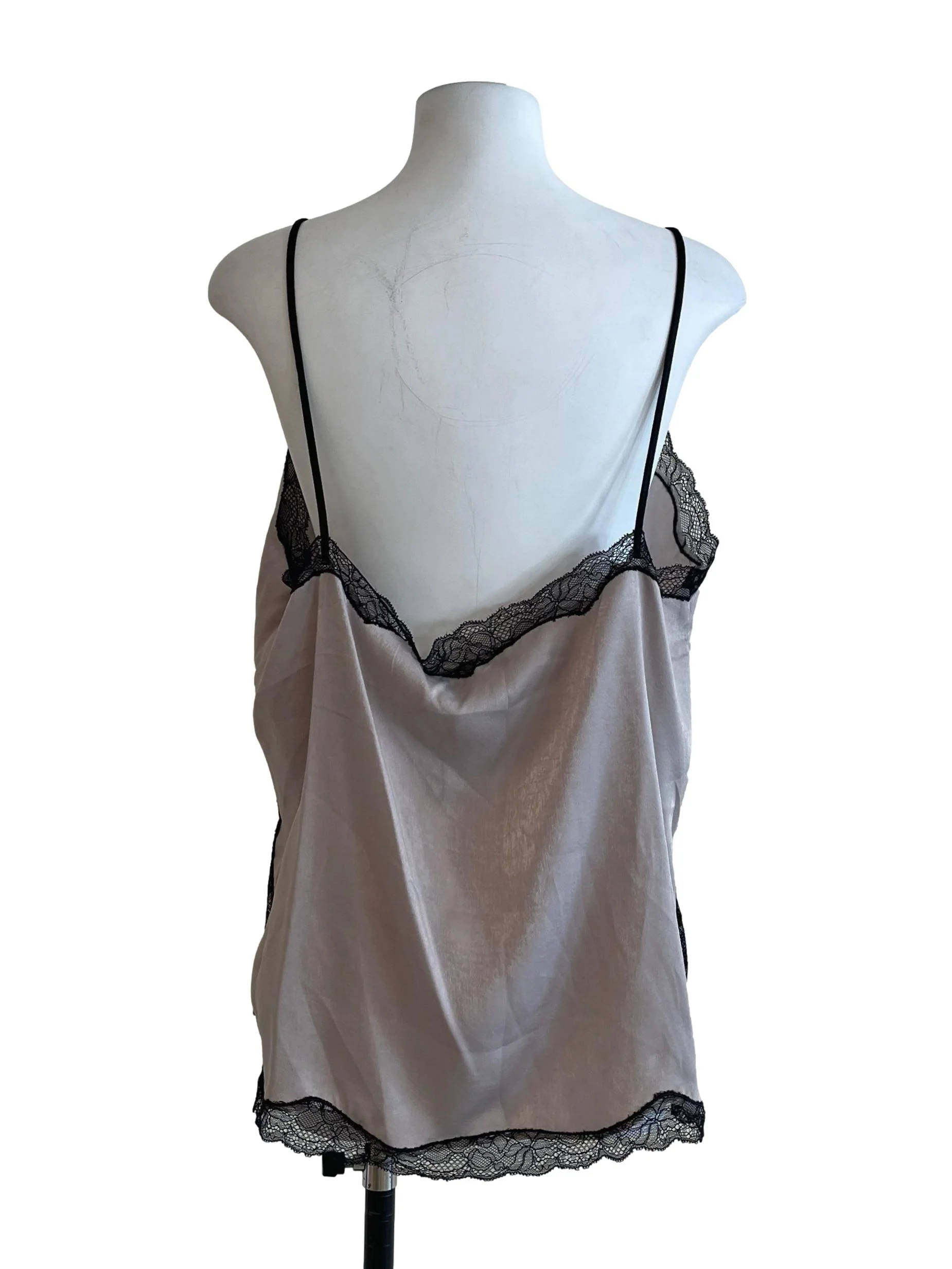 Taupe Brown Spaghetti Strap Sleeveless Top - Image 2