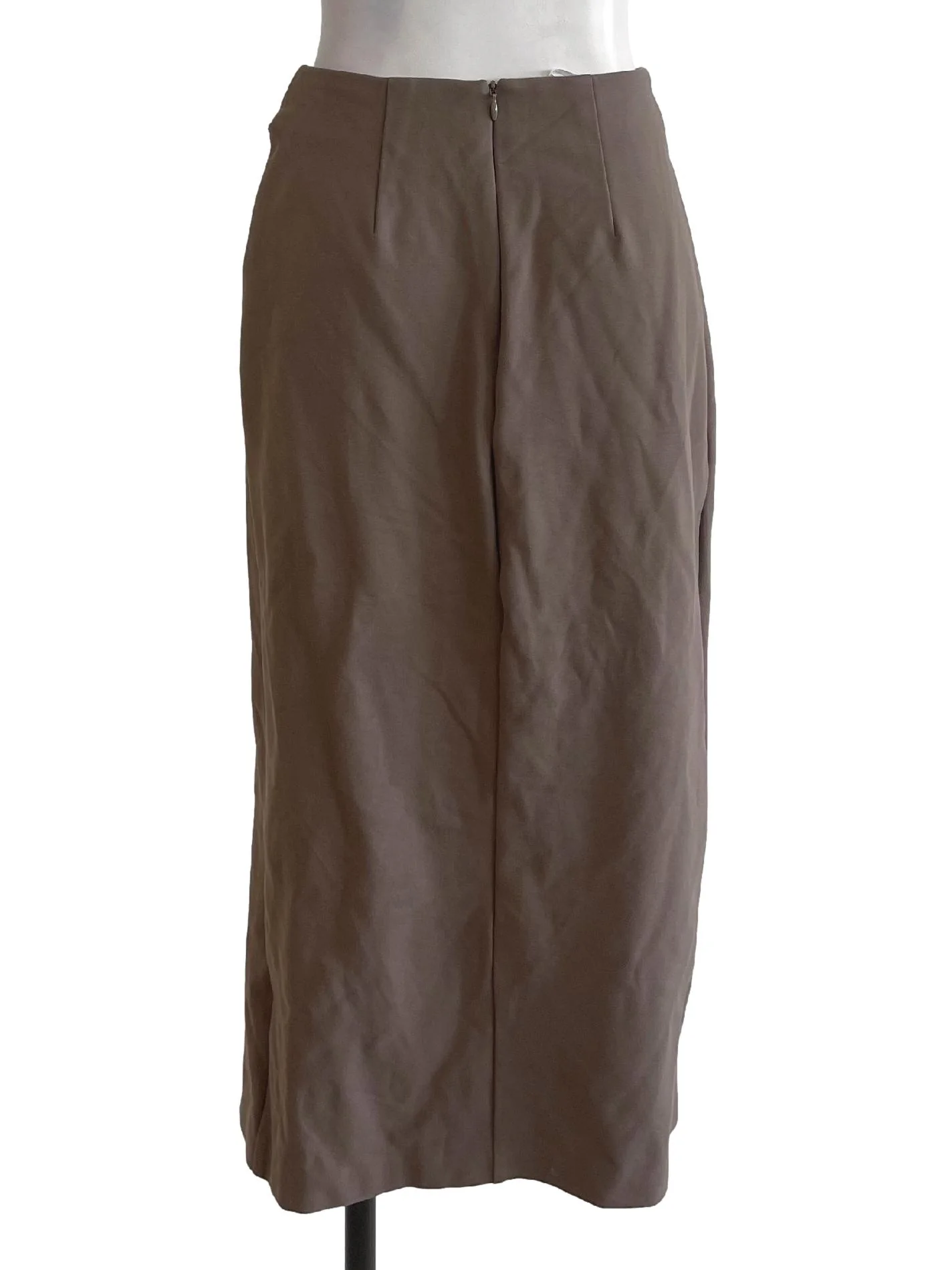 Taupe Slit Cotton Skirt LB - Image 2