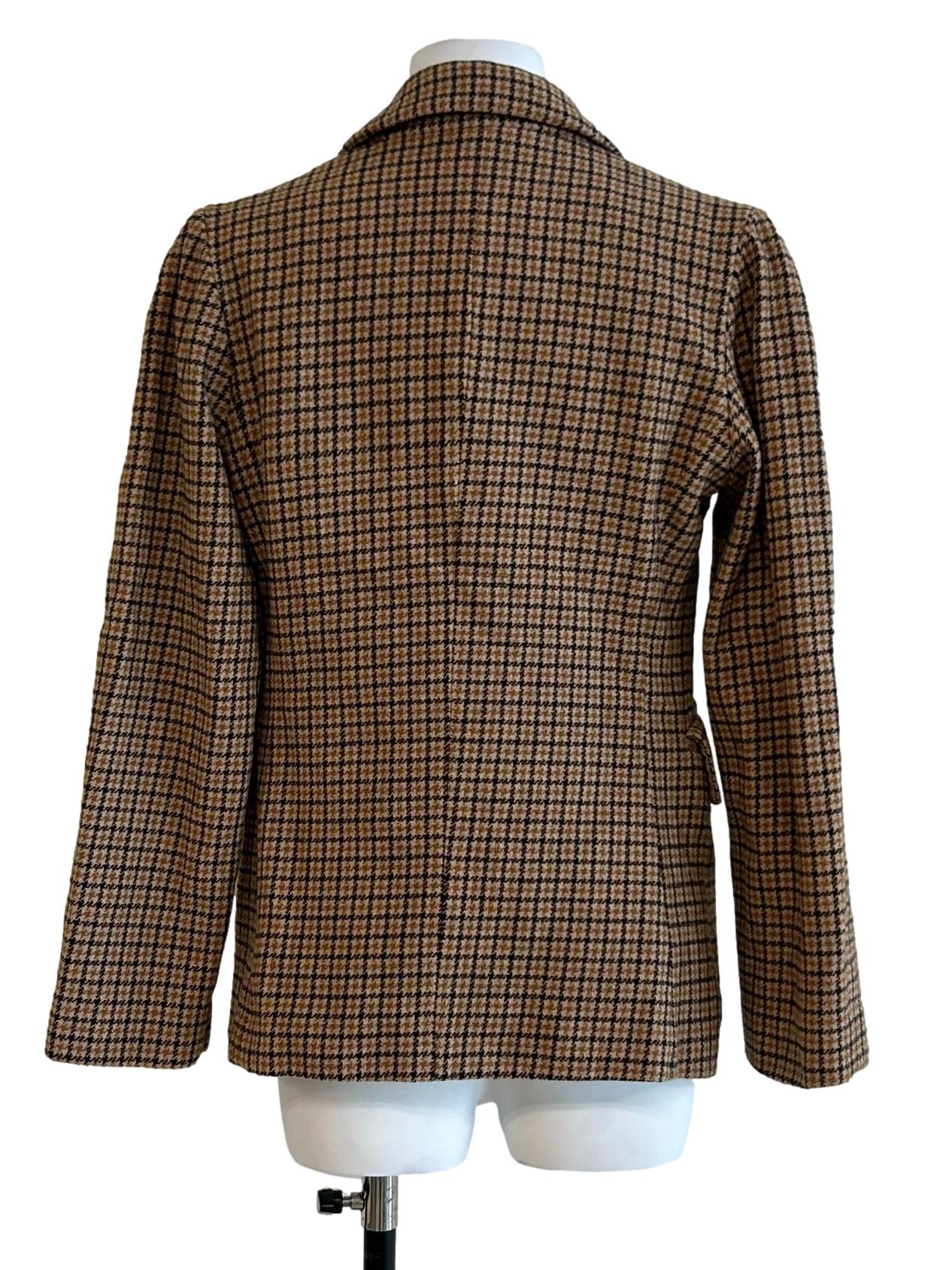 Tawny Brown Houndstooth Blazer - Image 2