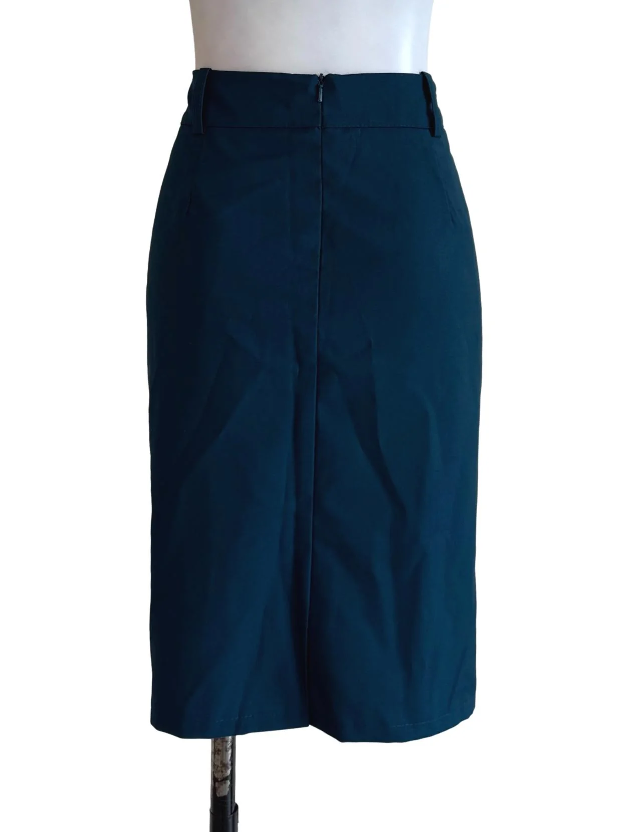 Teal Blue Straight Cut Skirt - Image 2