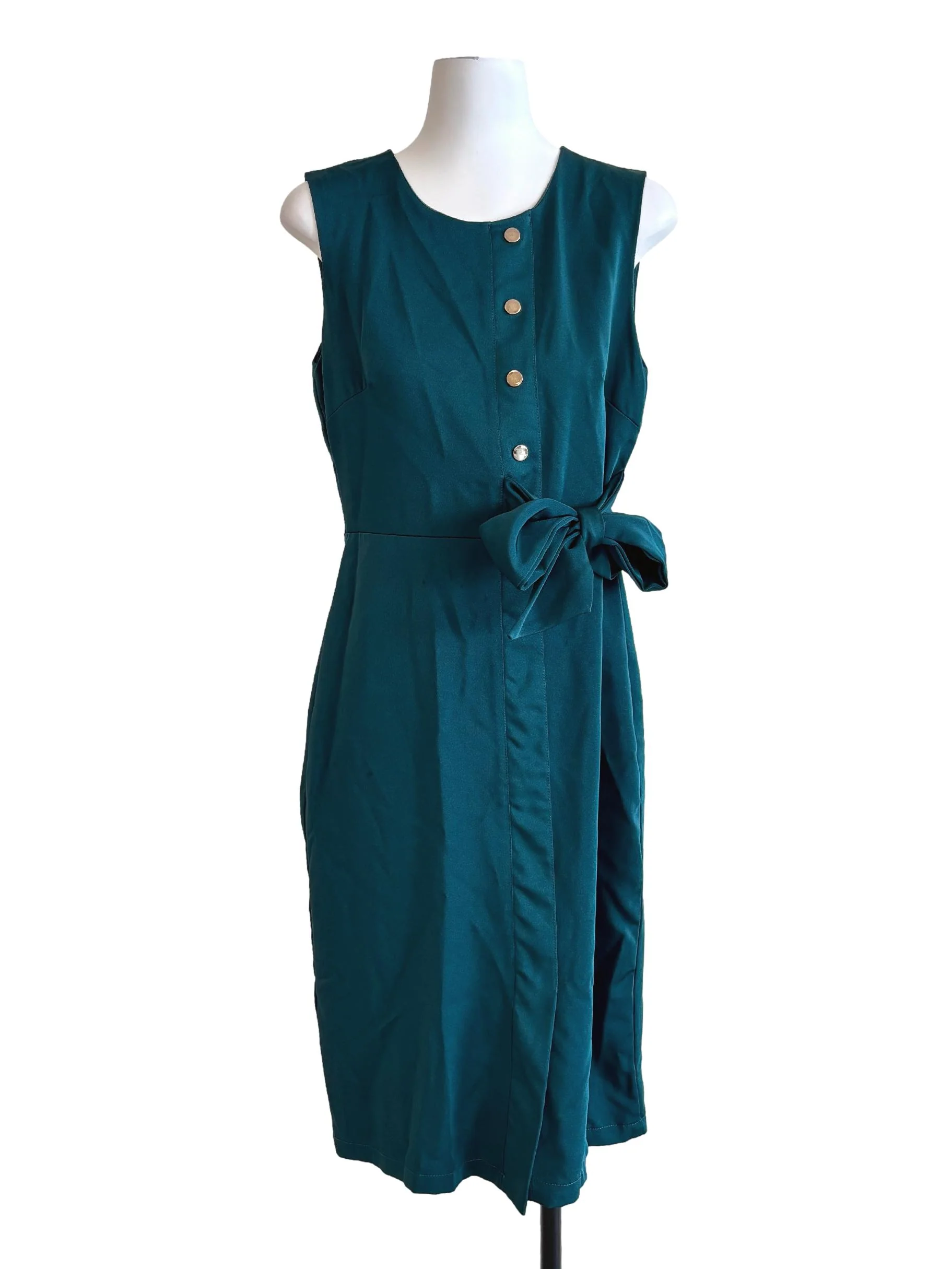 Teal Green Sleeveless Dress