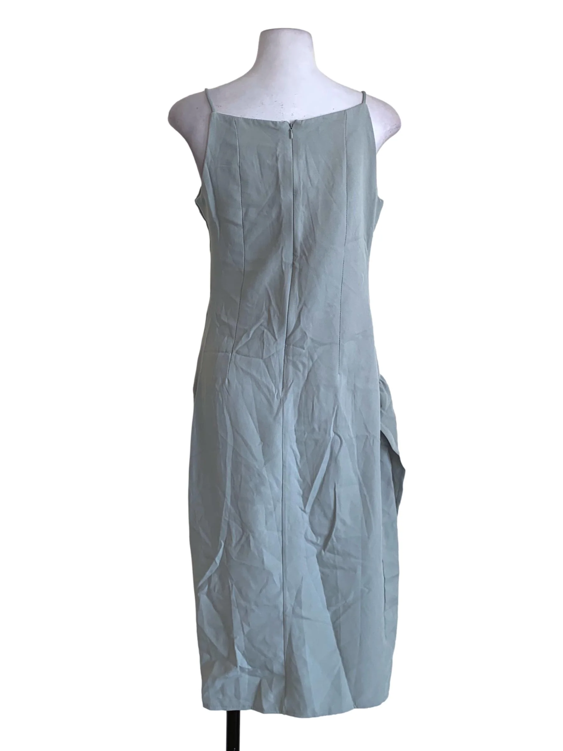 Teal Spaghetti Strap Sheath Dress - Image 2