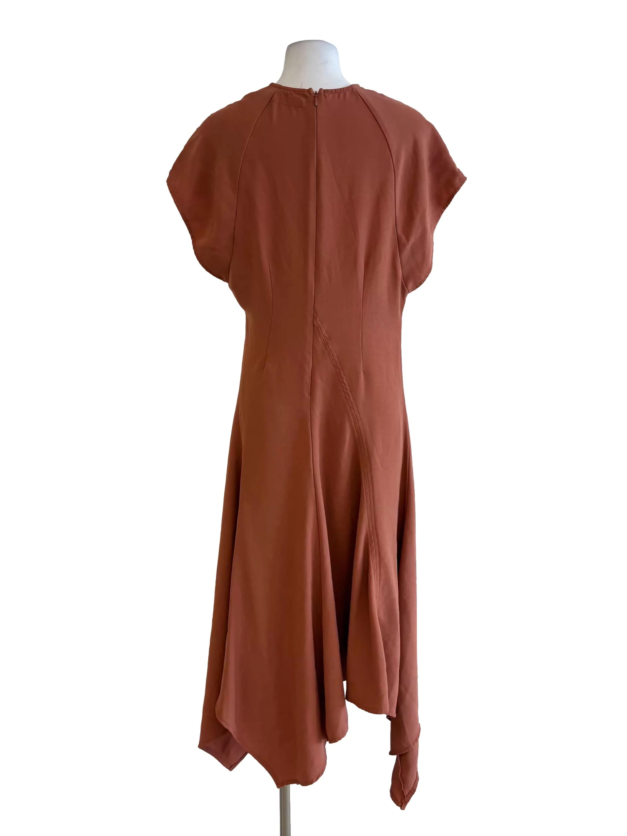 Terracotta Orange Sleeveless Kaftan Dress - Image 2