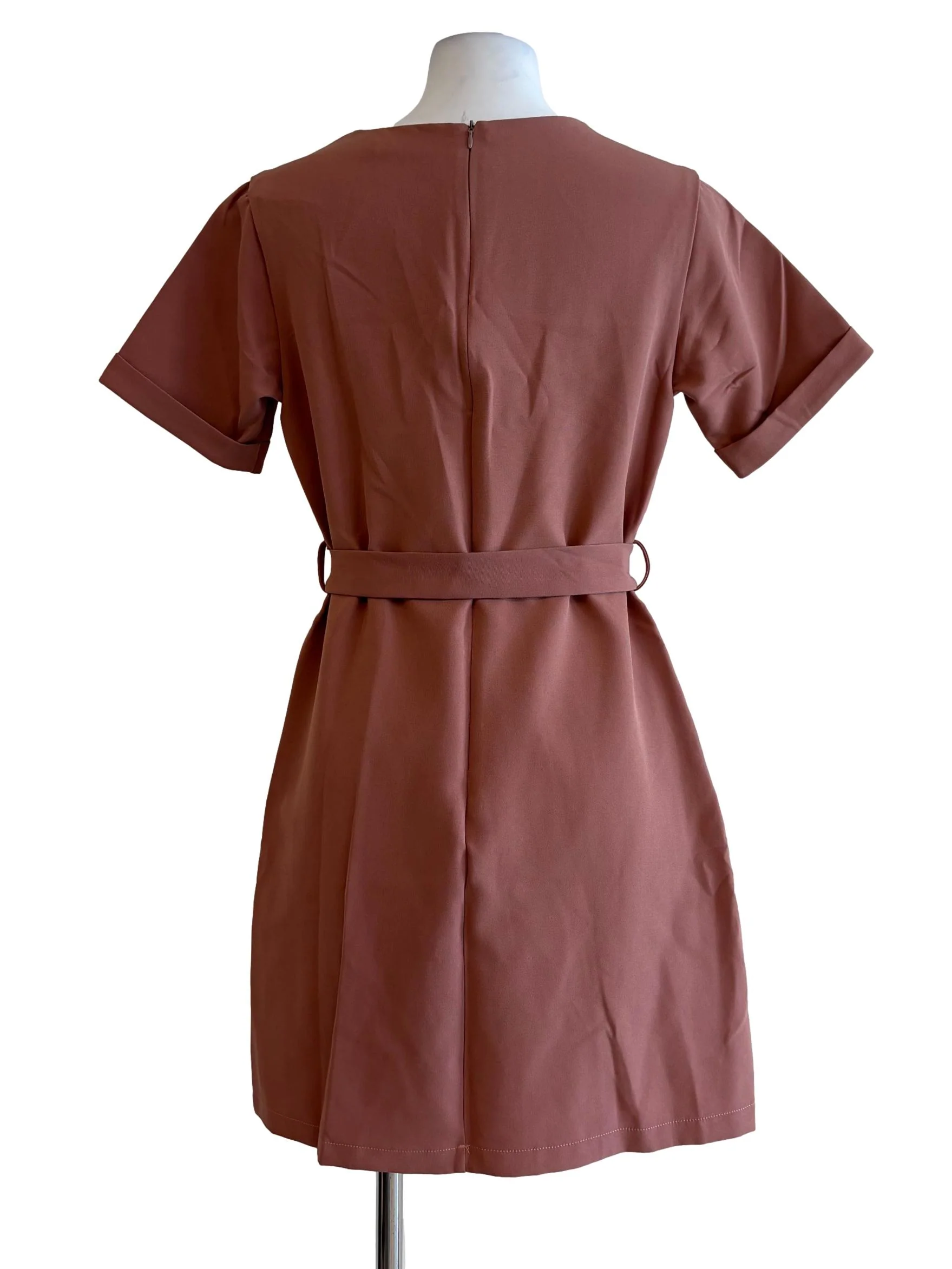 Terracotta Short Sleeve Dress - Image 2