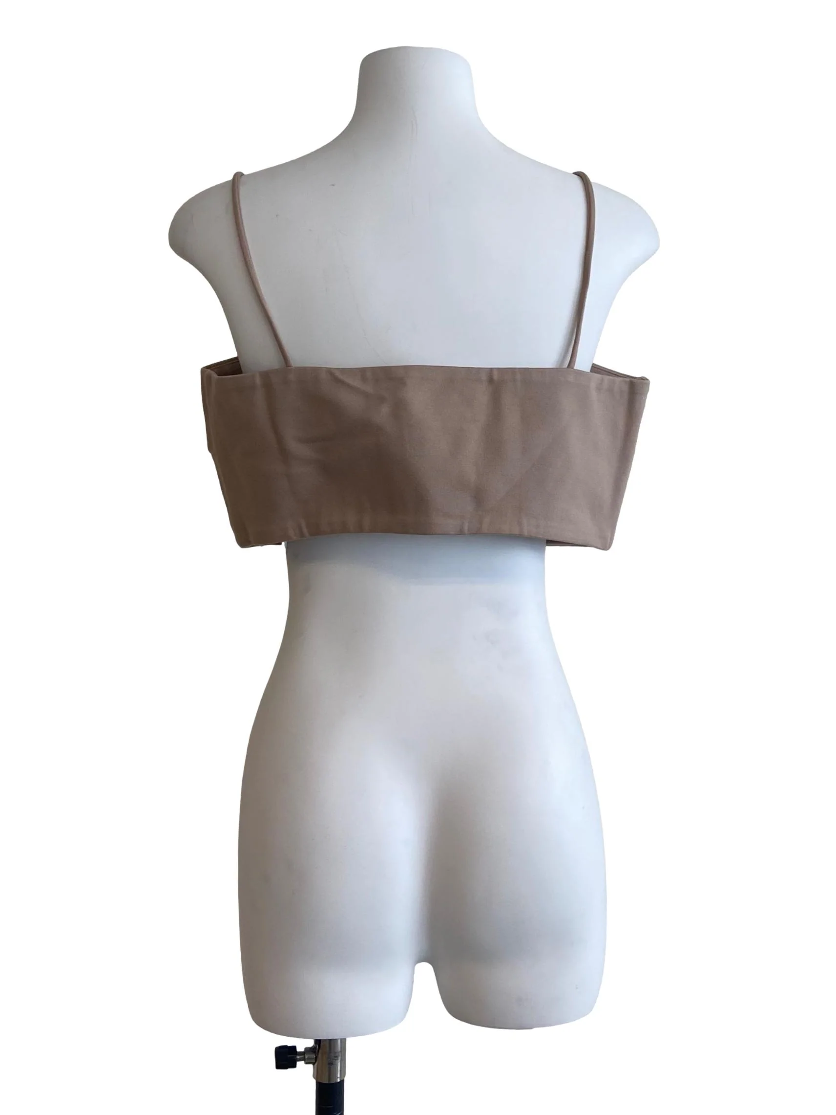 Tortilla Brown Spaghetti Straps Crop Top - Image 2