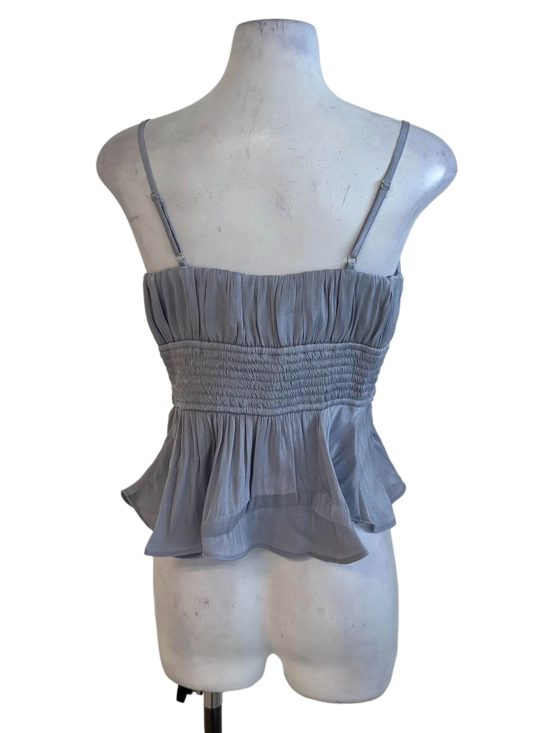 Violet Blue Ruched Peplum Top - Image 2