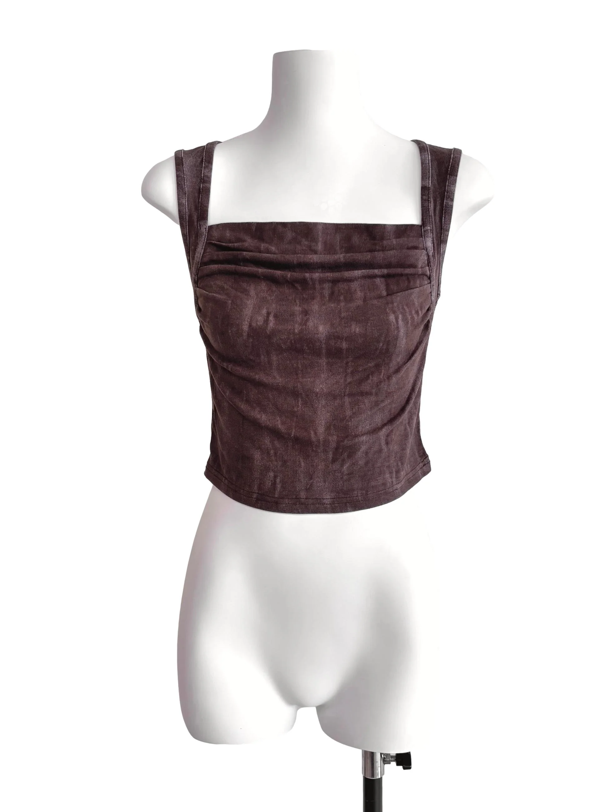 Walnut Brown Square Neck Tank Top TTR