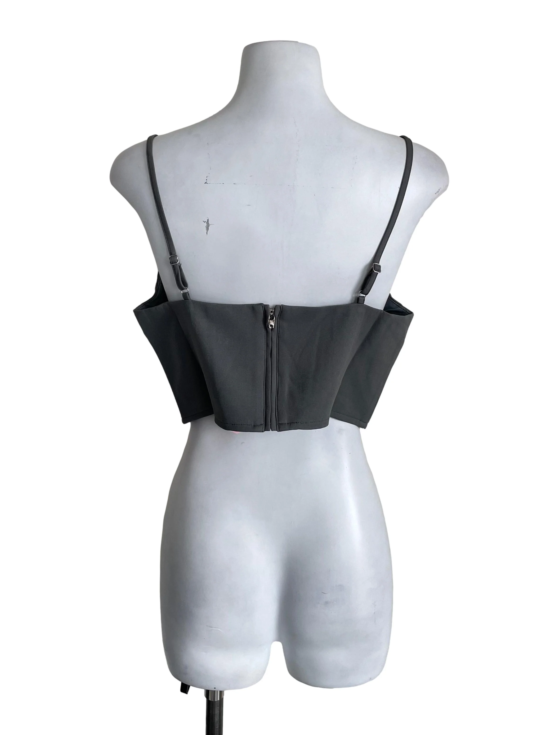 Warm Ash Bustier Crop Camisole - Image 2