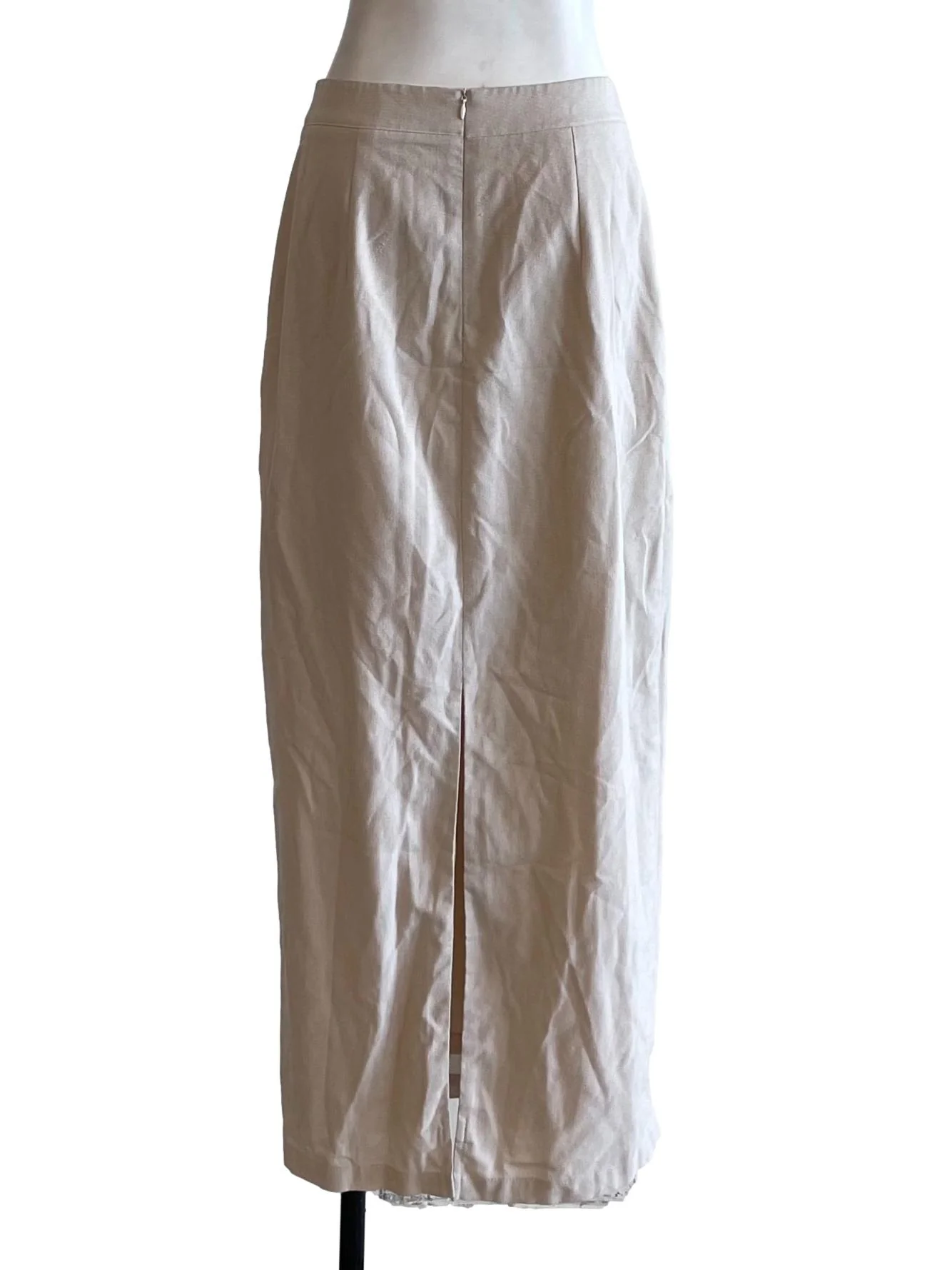 Warm Beige Pencil Skirt - Image 2