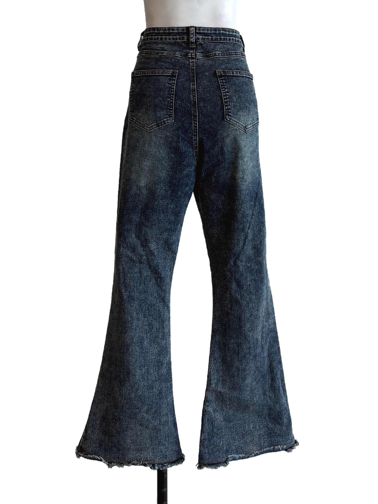 Washed Denim Bootcut Jeans - Image 2