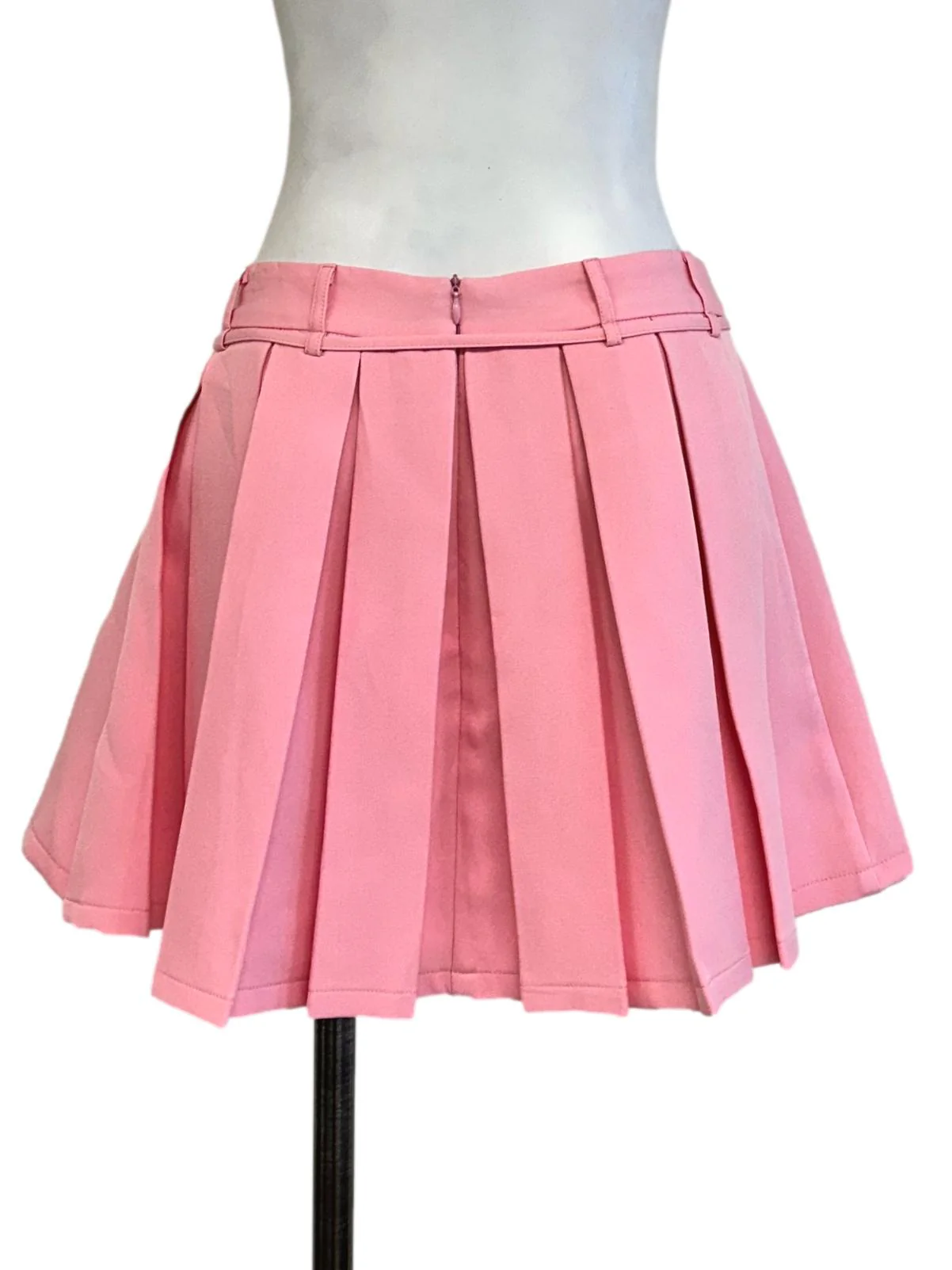Watermelon Pink Box Pleated Skort - Image 2