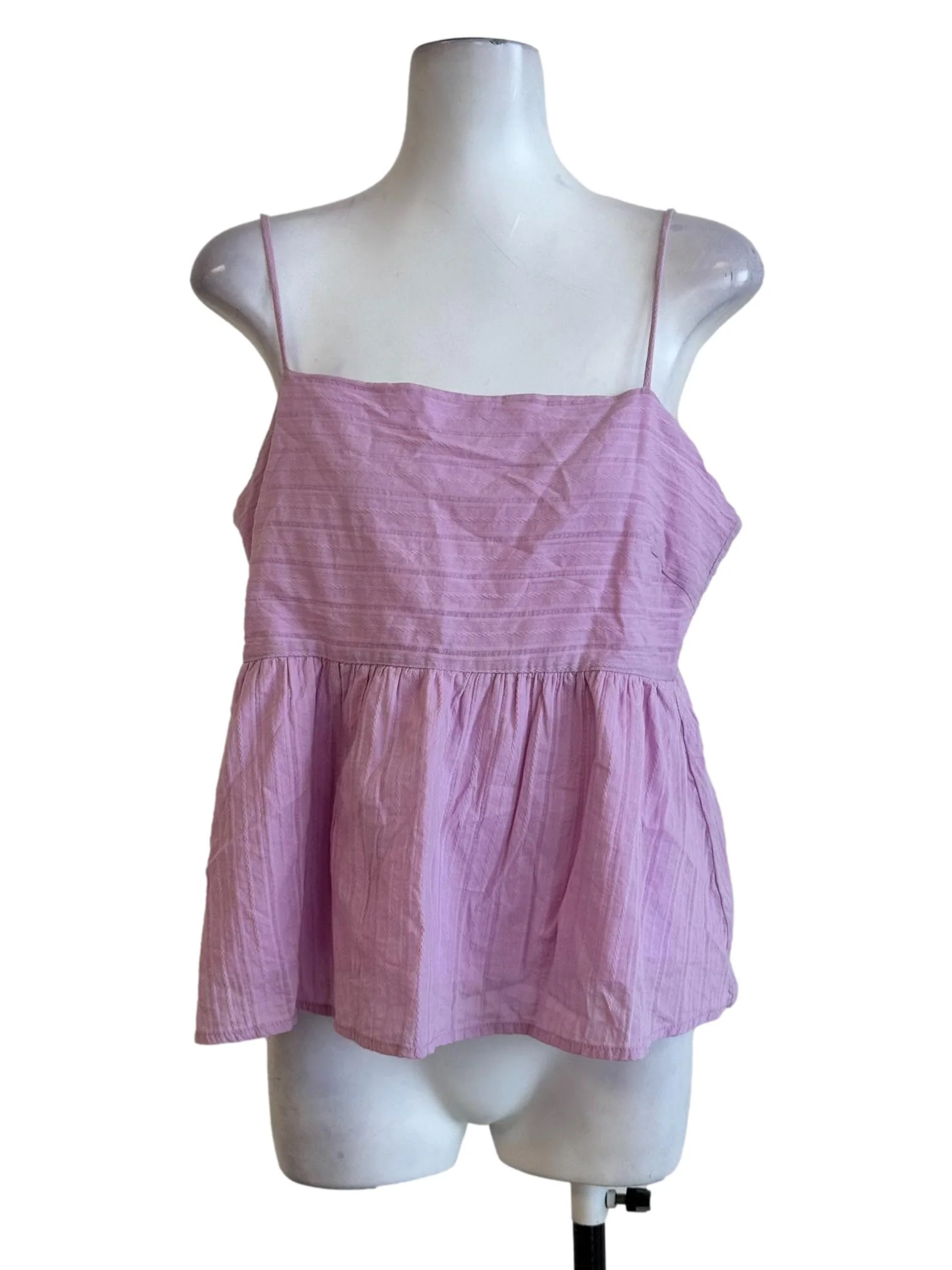 Watermelon Pink Embroidered Textured Sleeveless Top