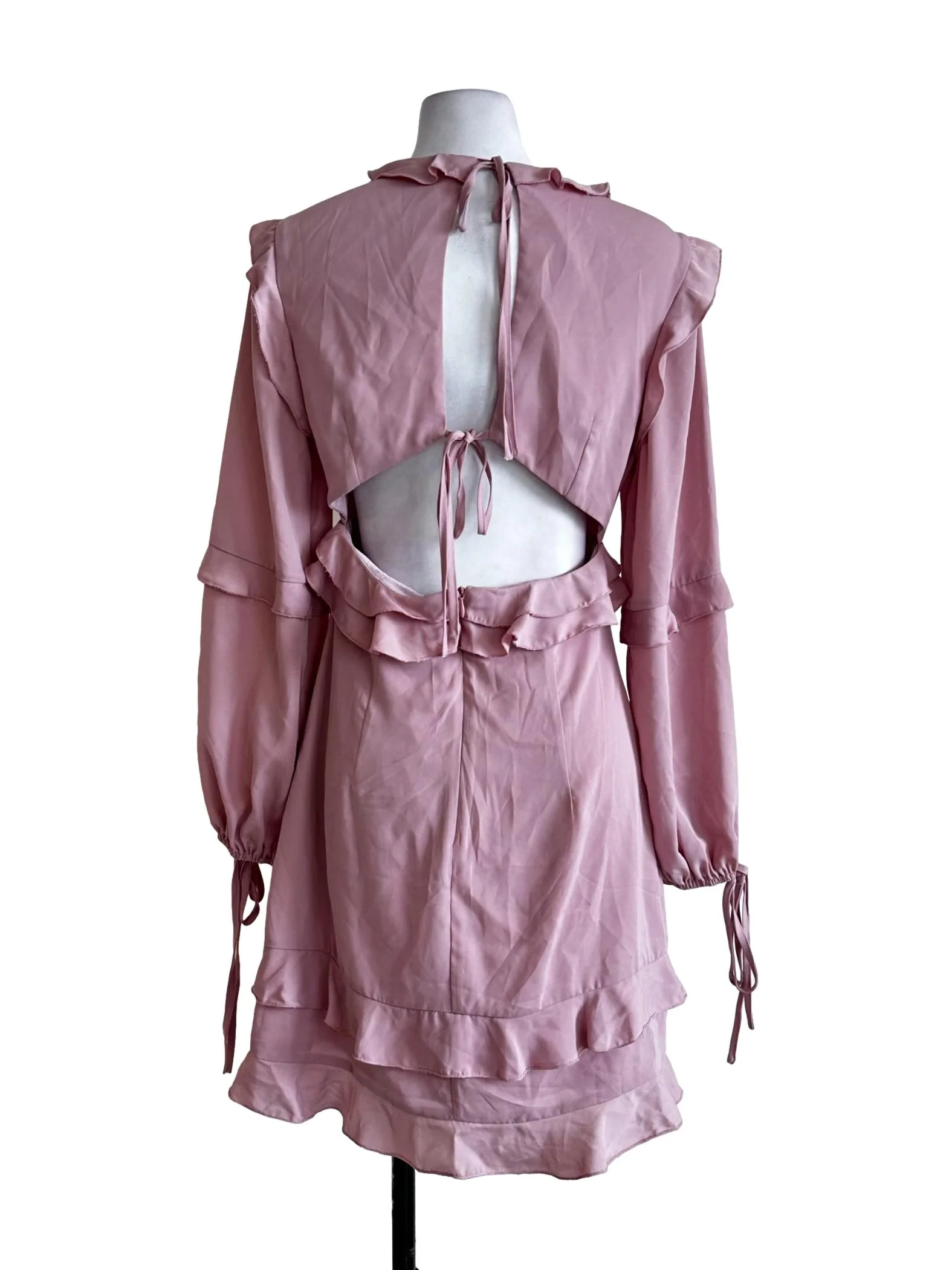 Watermelon Pink Ruffles Pattern Dress - Image 2