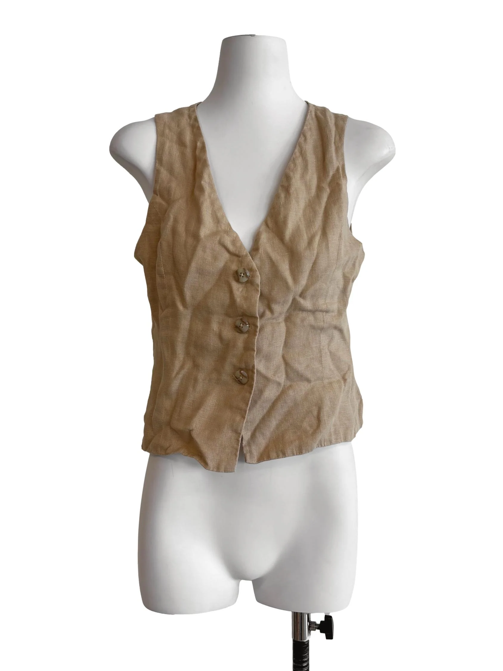 Wheat V-Neck Vest Top