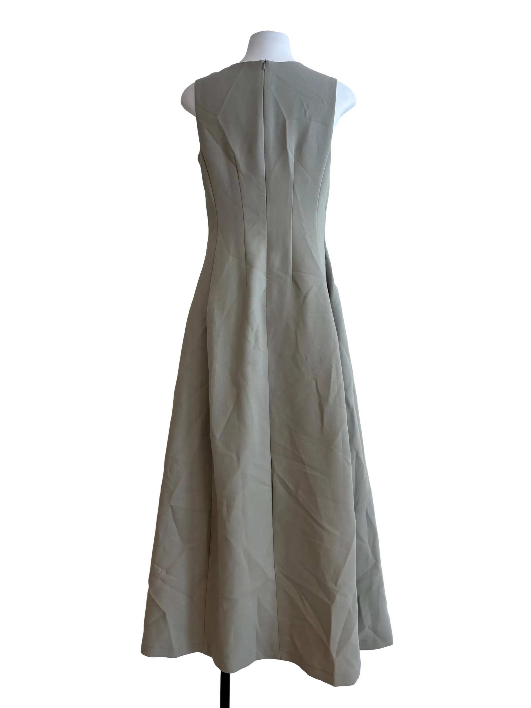 Whisper Grey Sleeveless A-Line Dress - Image 2