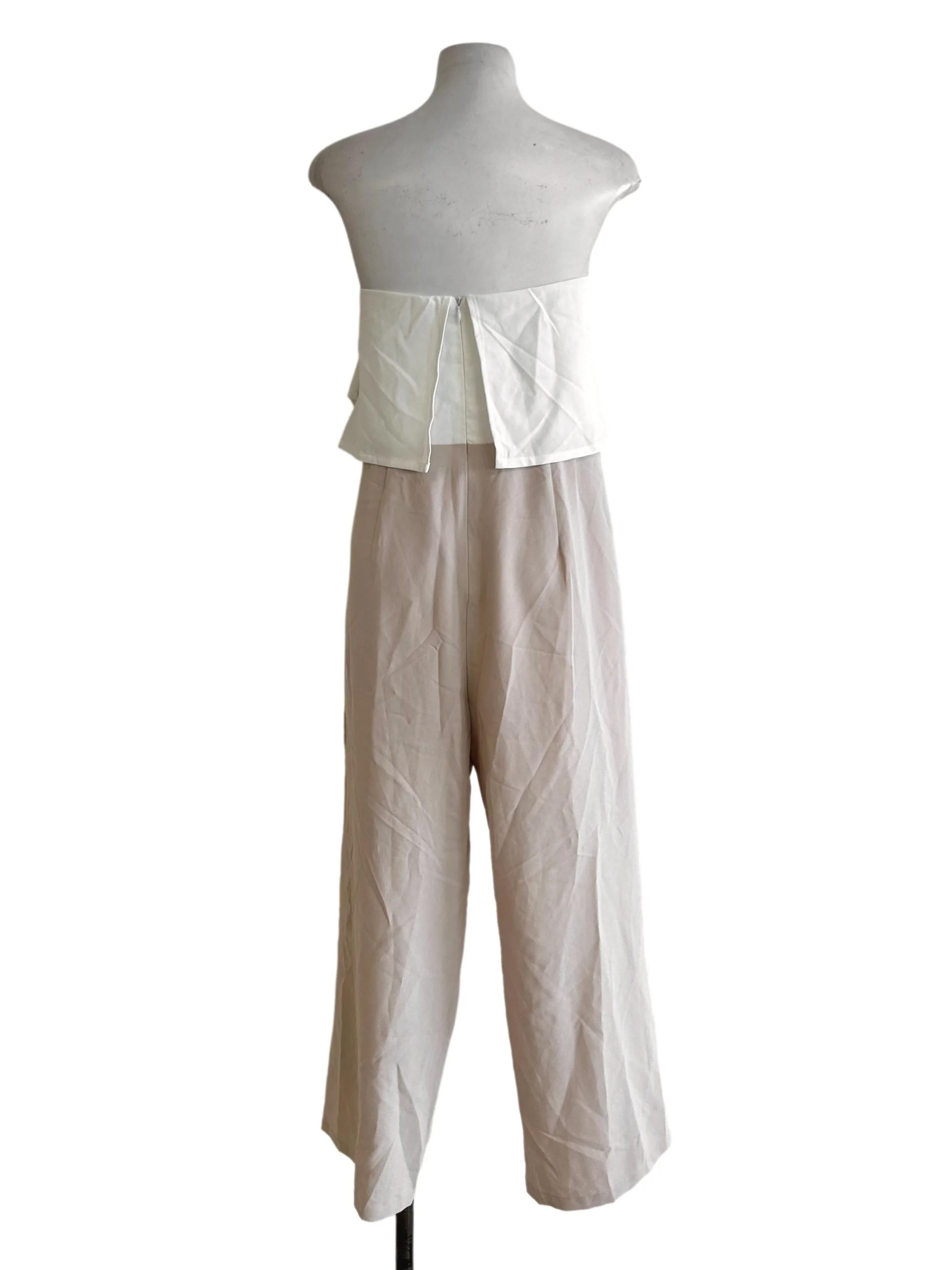 White And Beige Jumpsuit - Image 2