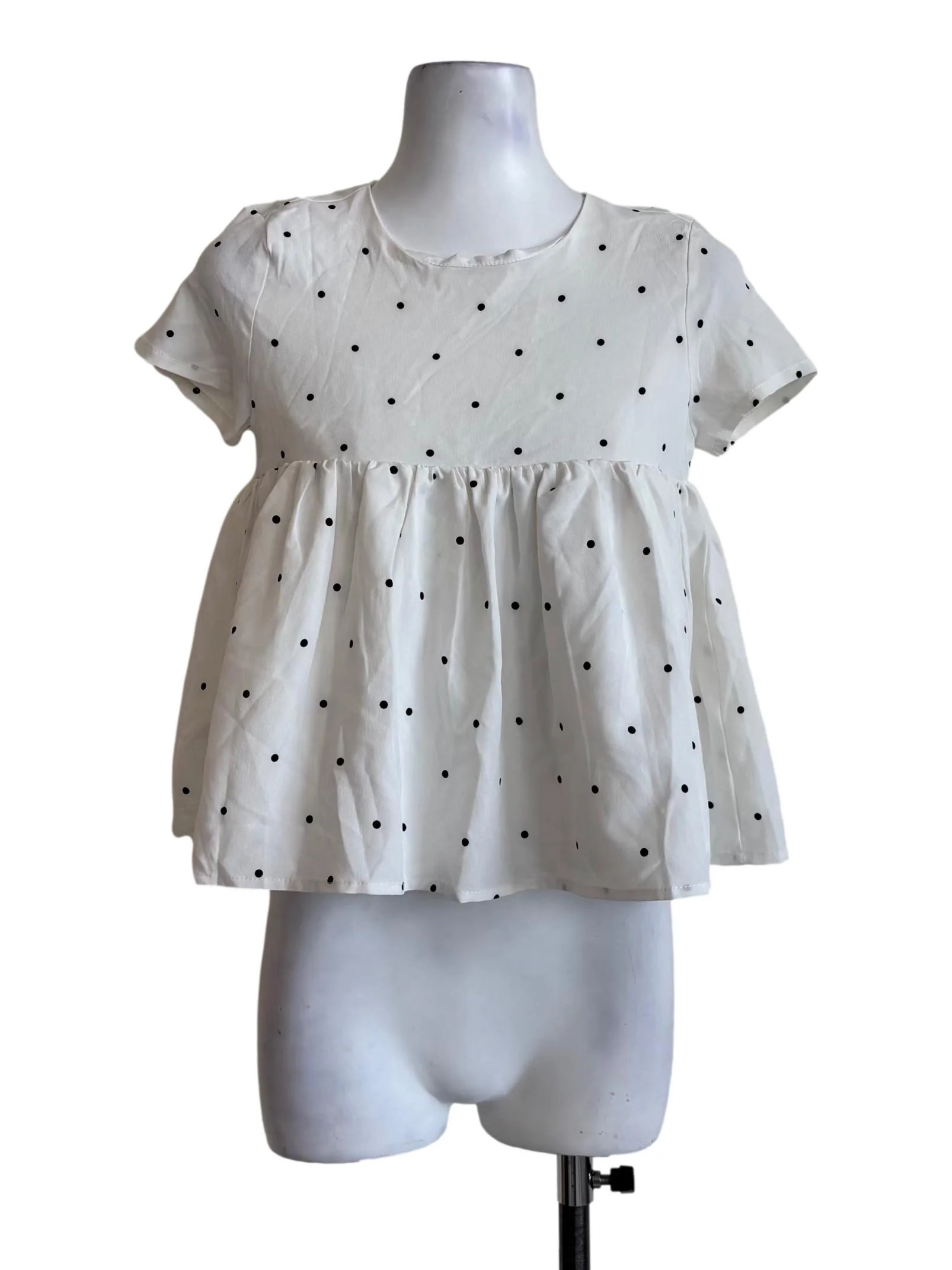 White And Black Polka Dot Blouse