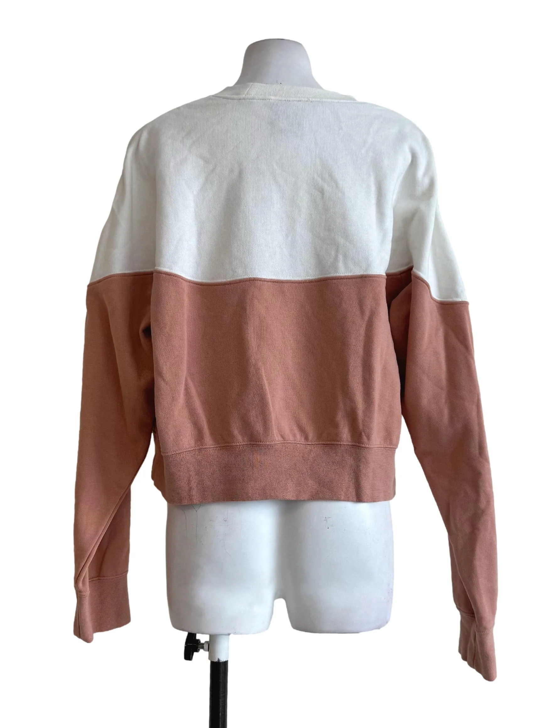 White And Blush Long Sleeve Sweatshirt - Image 2