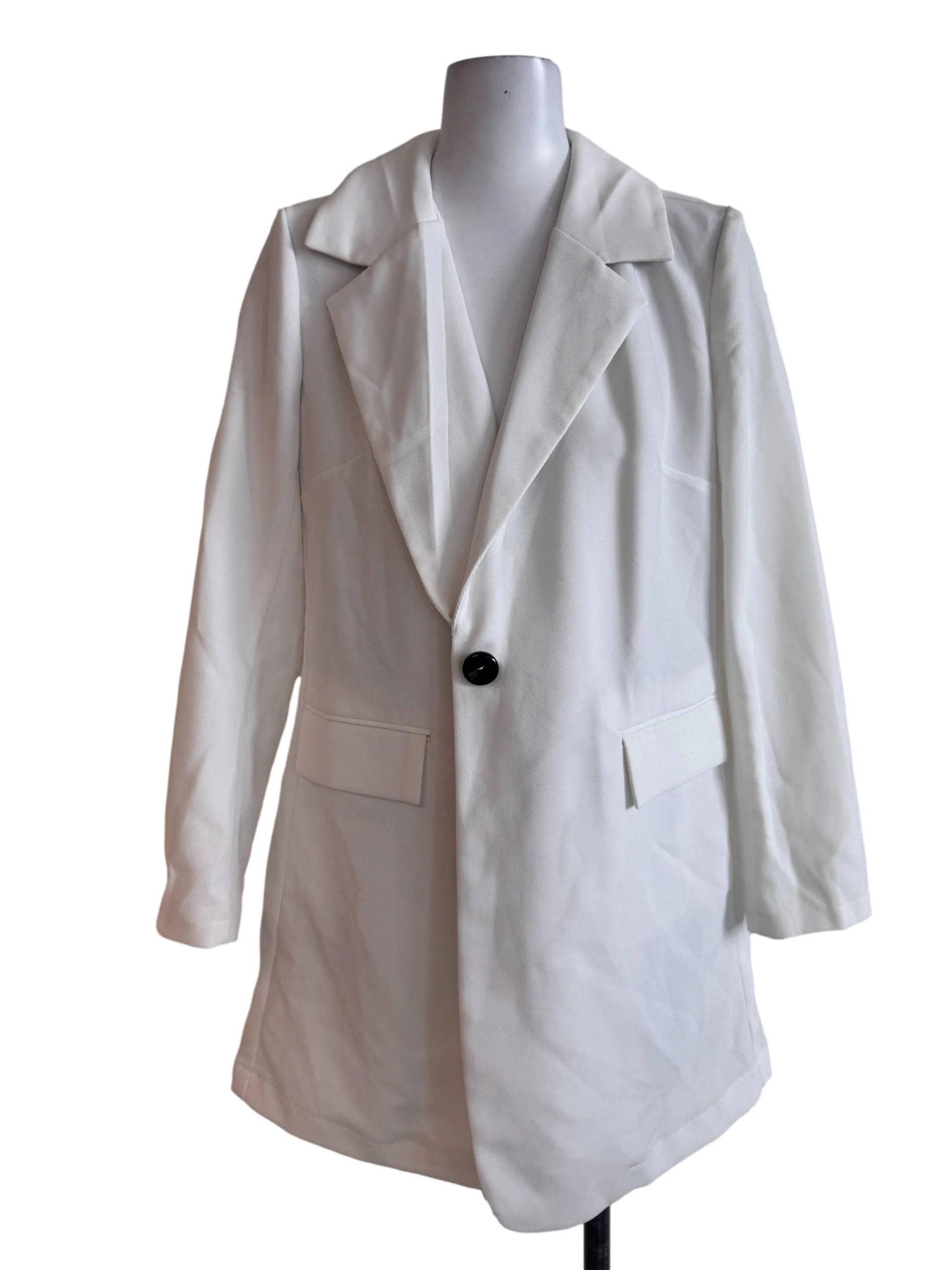 White Buttoned Blazer