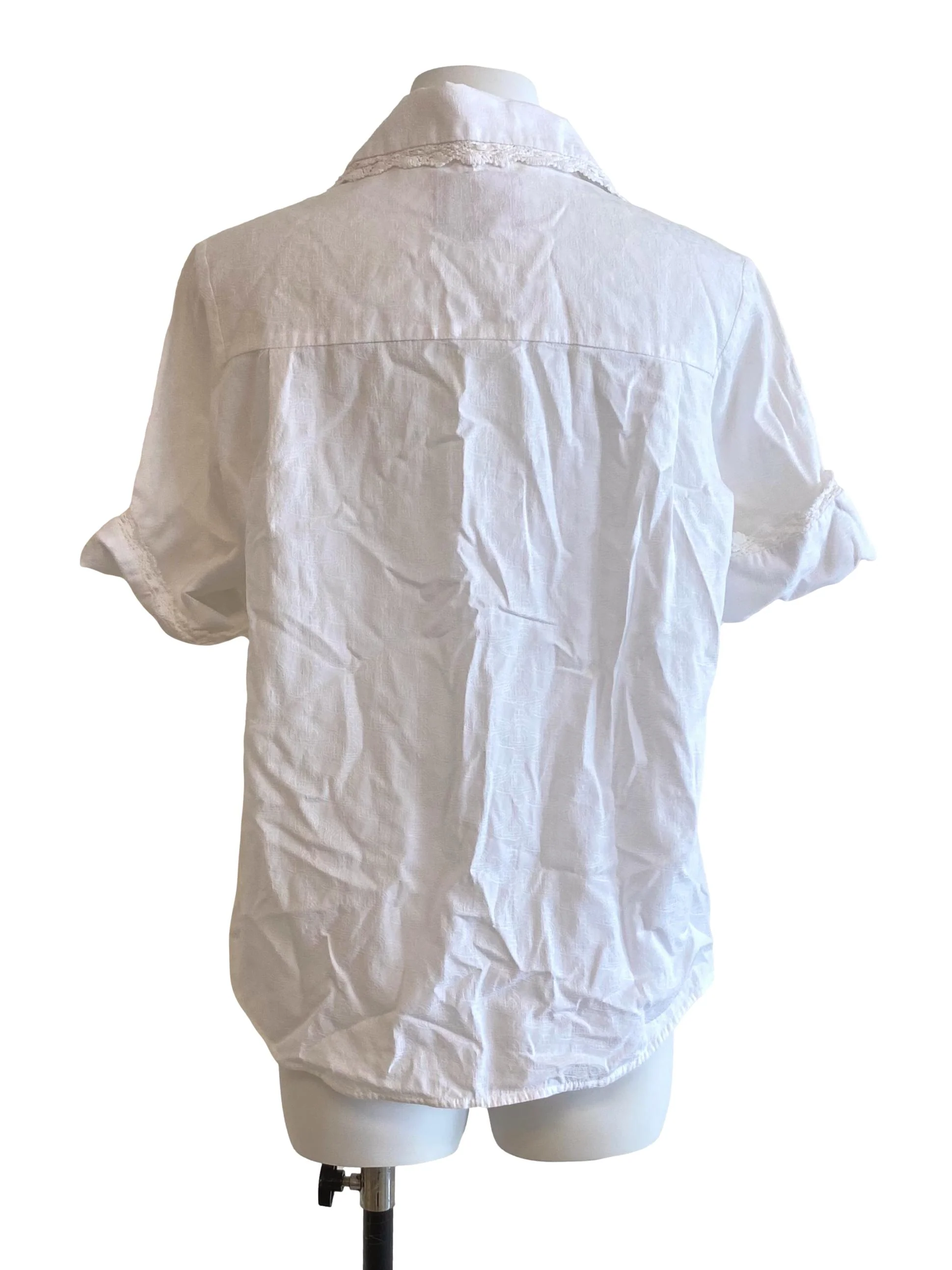 White Collared Lace Top - Image 2