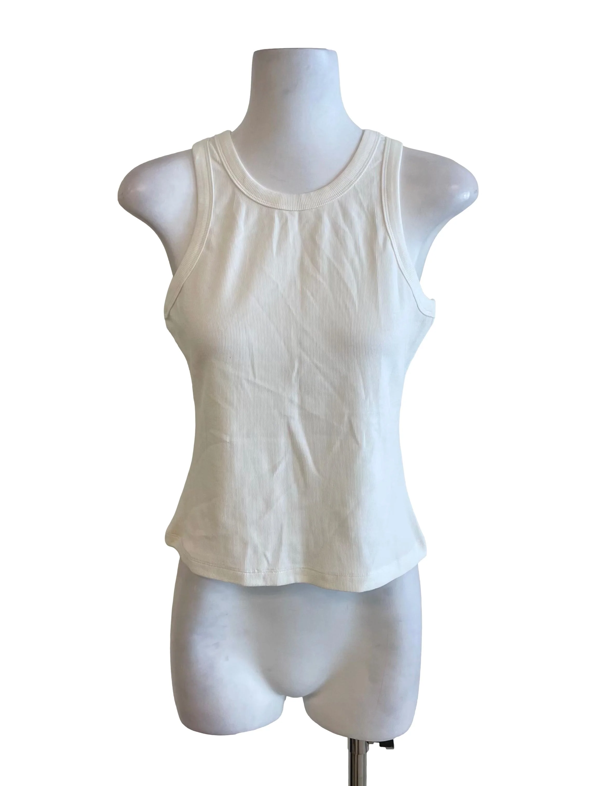 White Fitted Tank Top