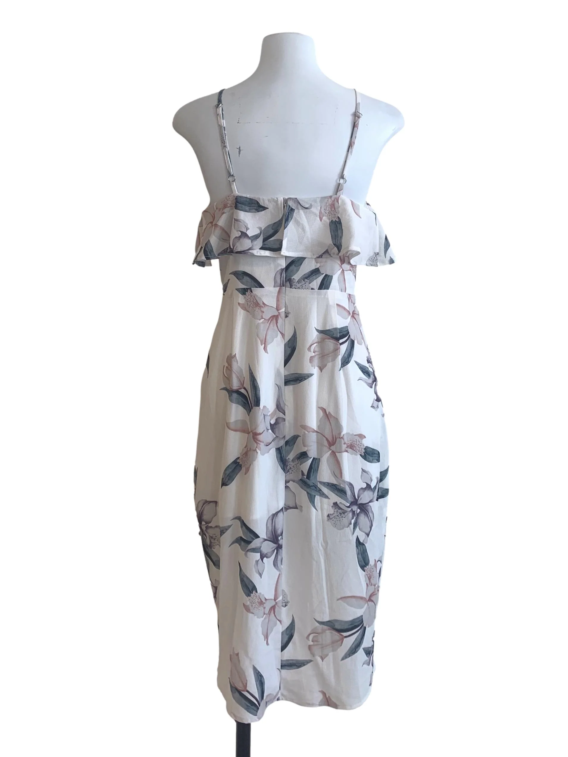 White Floral Pattern Dress TTR - Image 2