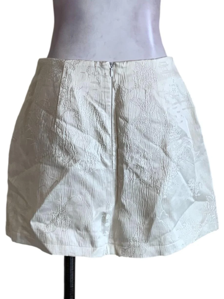 White Floral Skort - Image 2