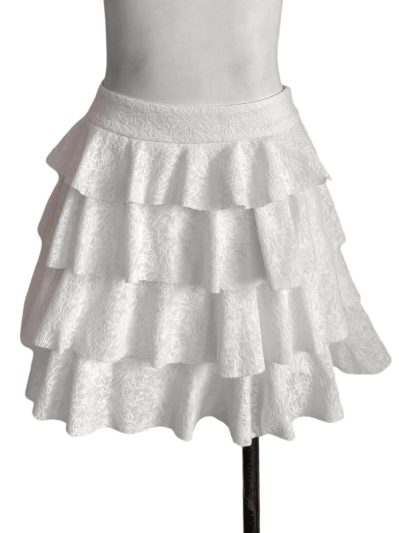 White Lacey Layer Skirt