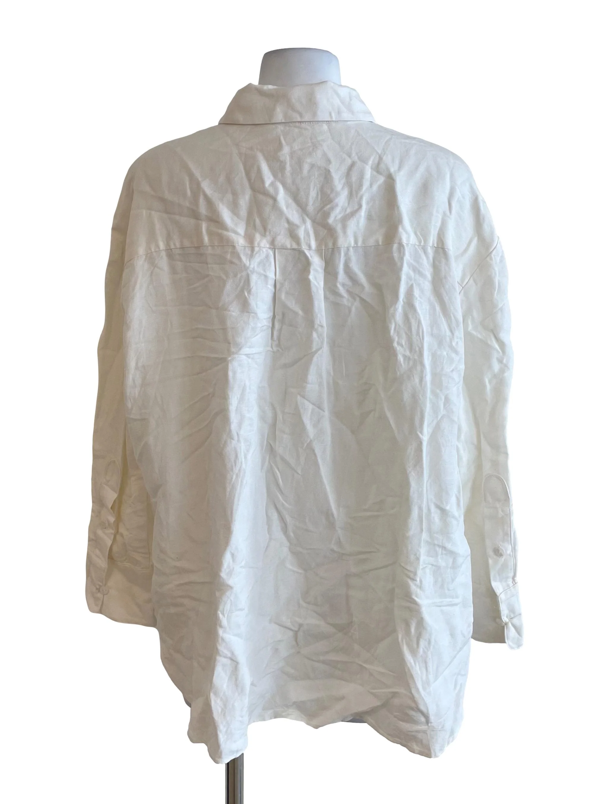 White Linen Oversized Shirt OSN - Image 2