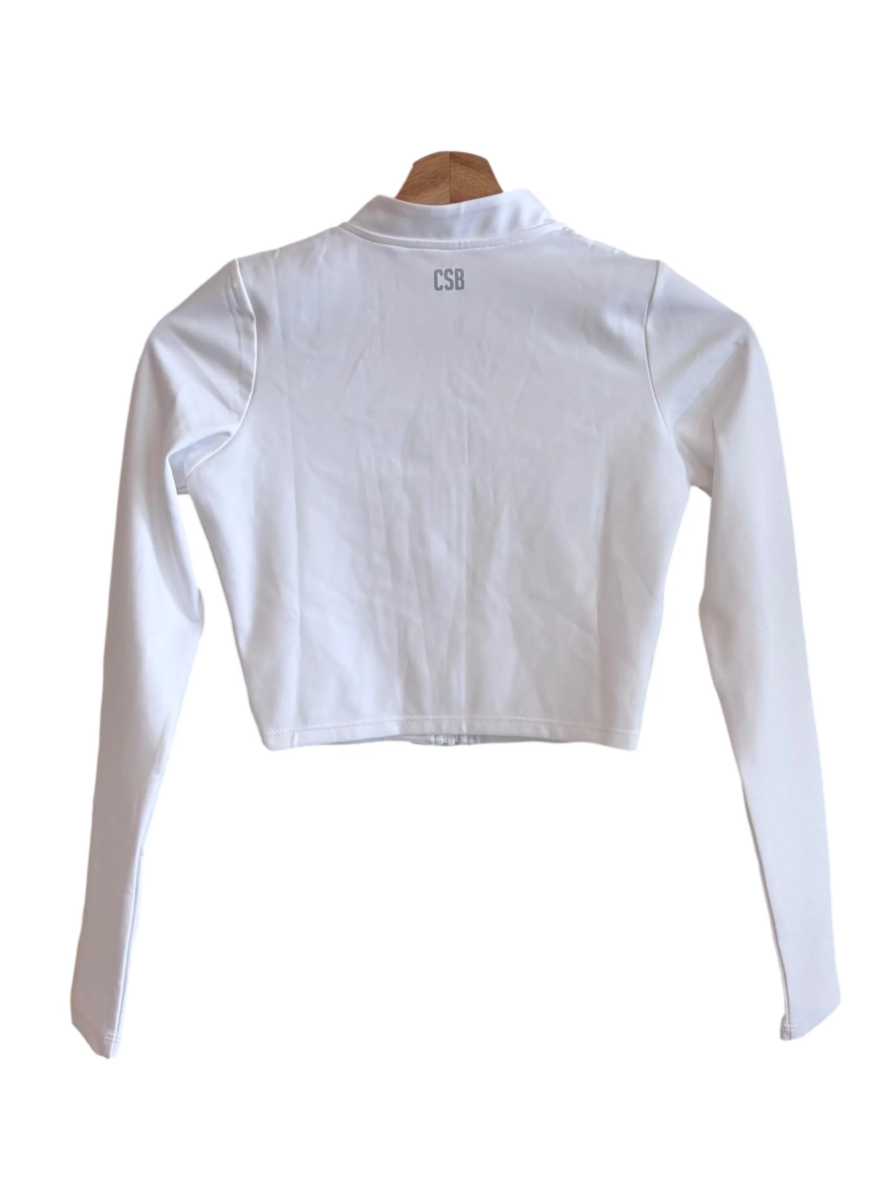 White Serenity Sculpt Zip Jacket - Image 2