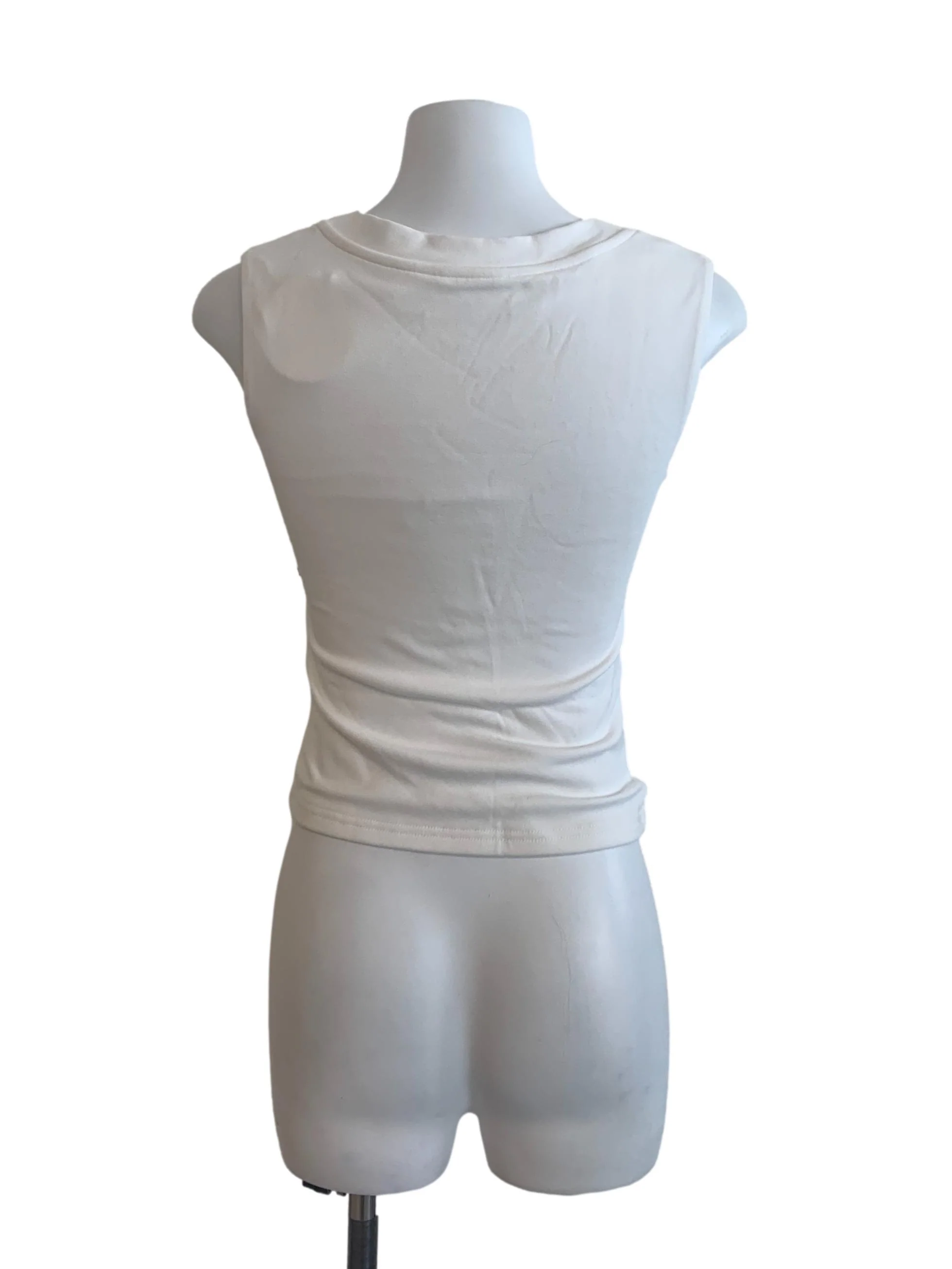 White Square Neck Top - Image 2