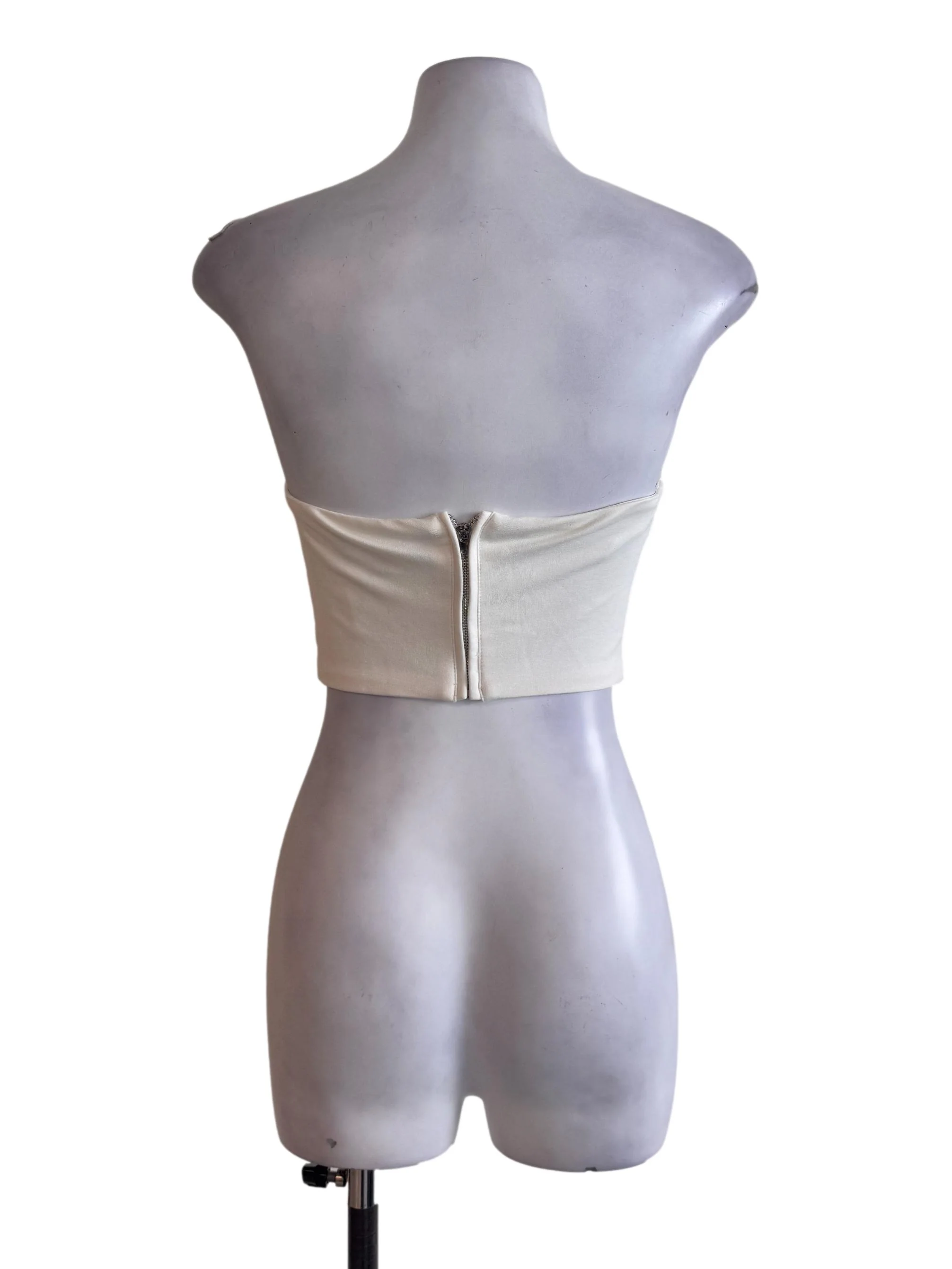 White Strapless Corset Top - Image 2