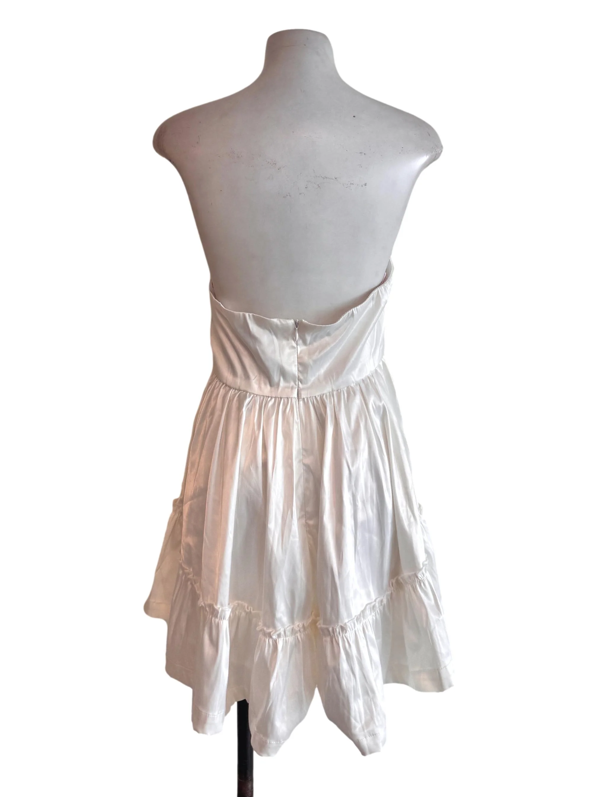 White Strapless Rompers - Image 2
