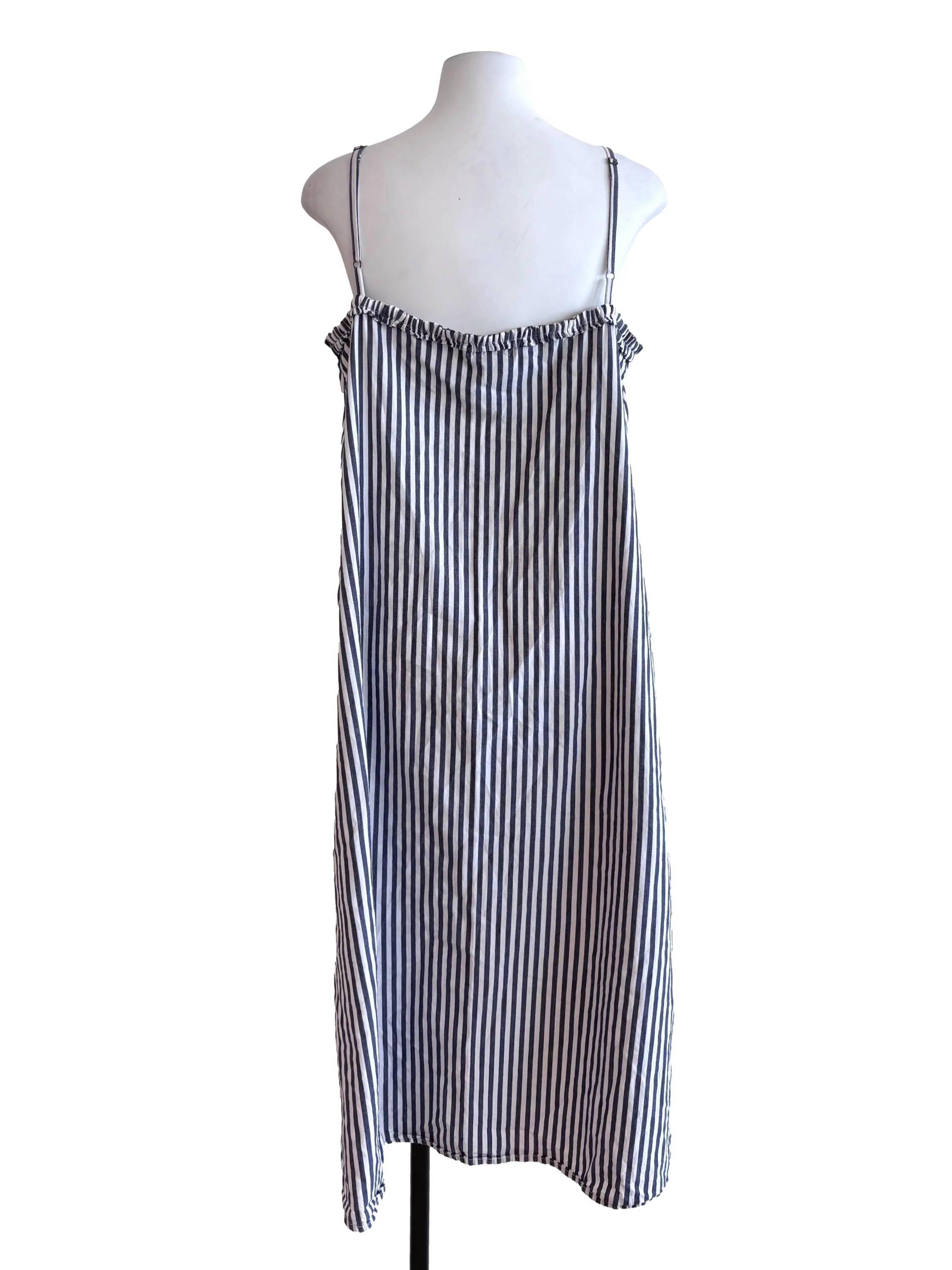 White Stripe Slip Dress - Image 2