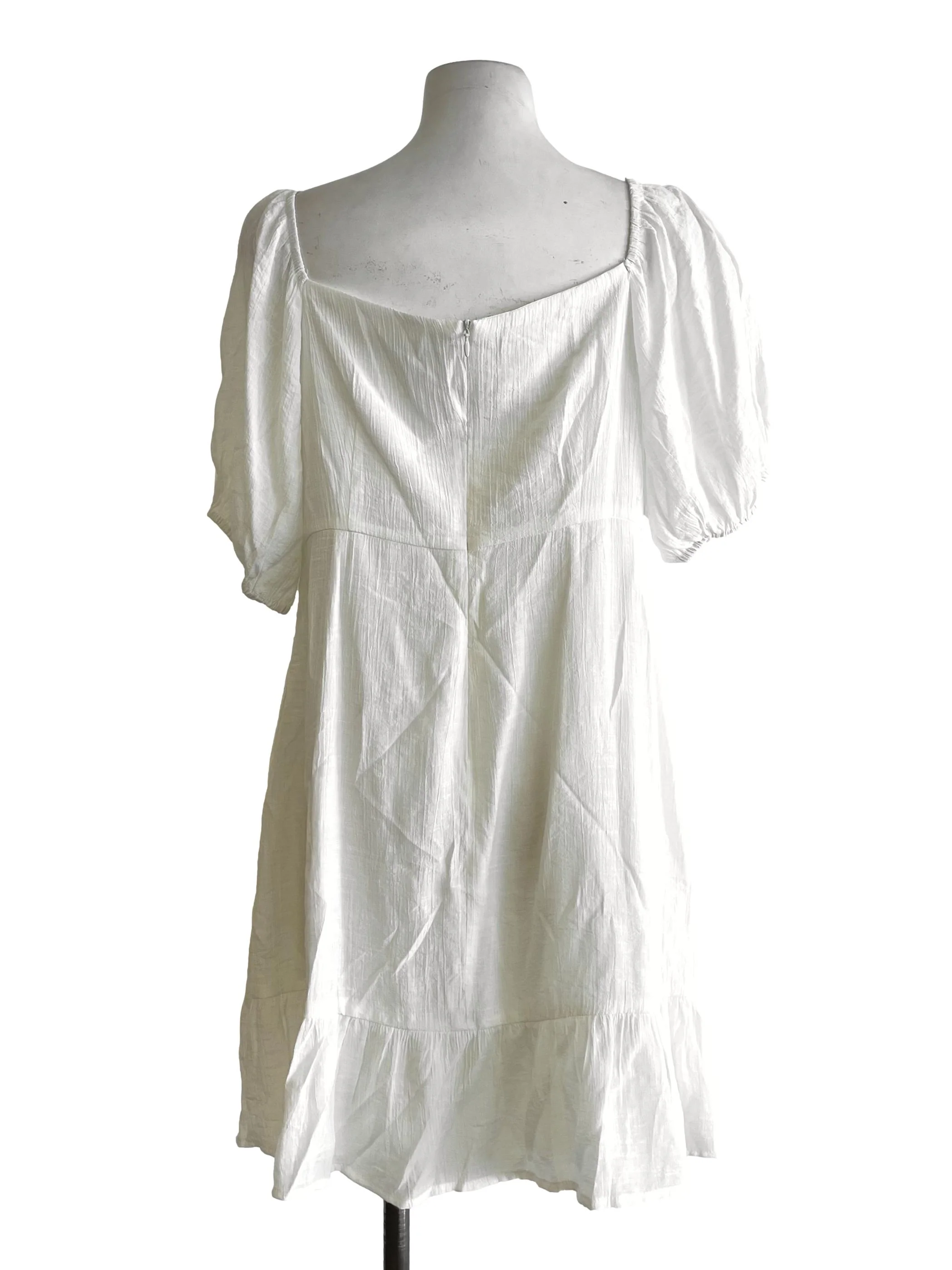 White Sweetheart Babydoll Dress - Image 2