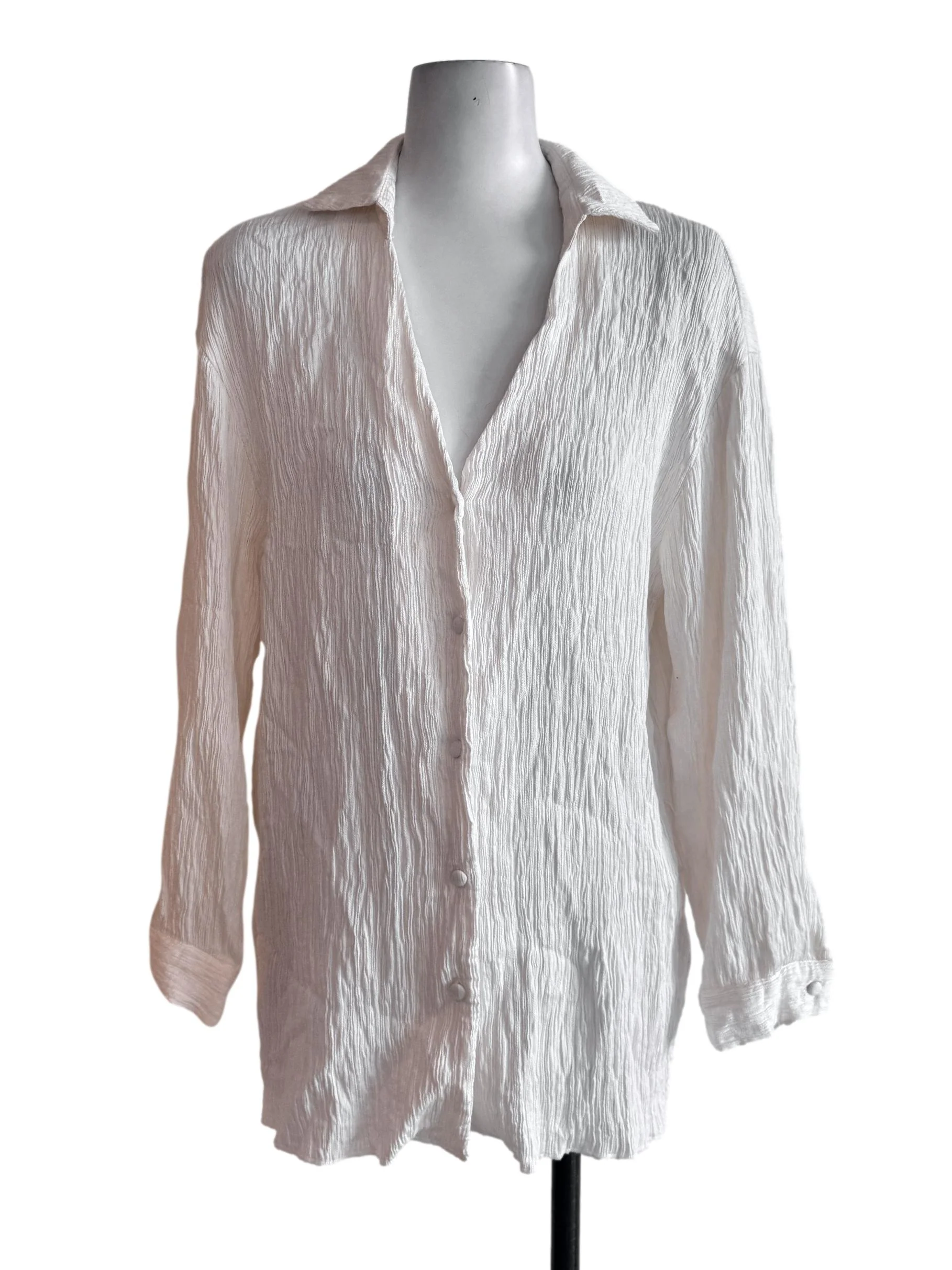White Textured Shirt