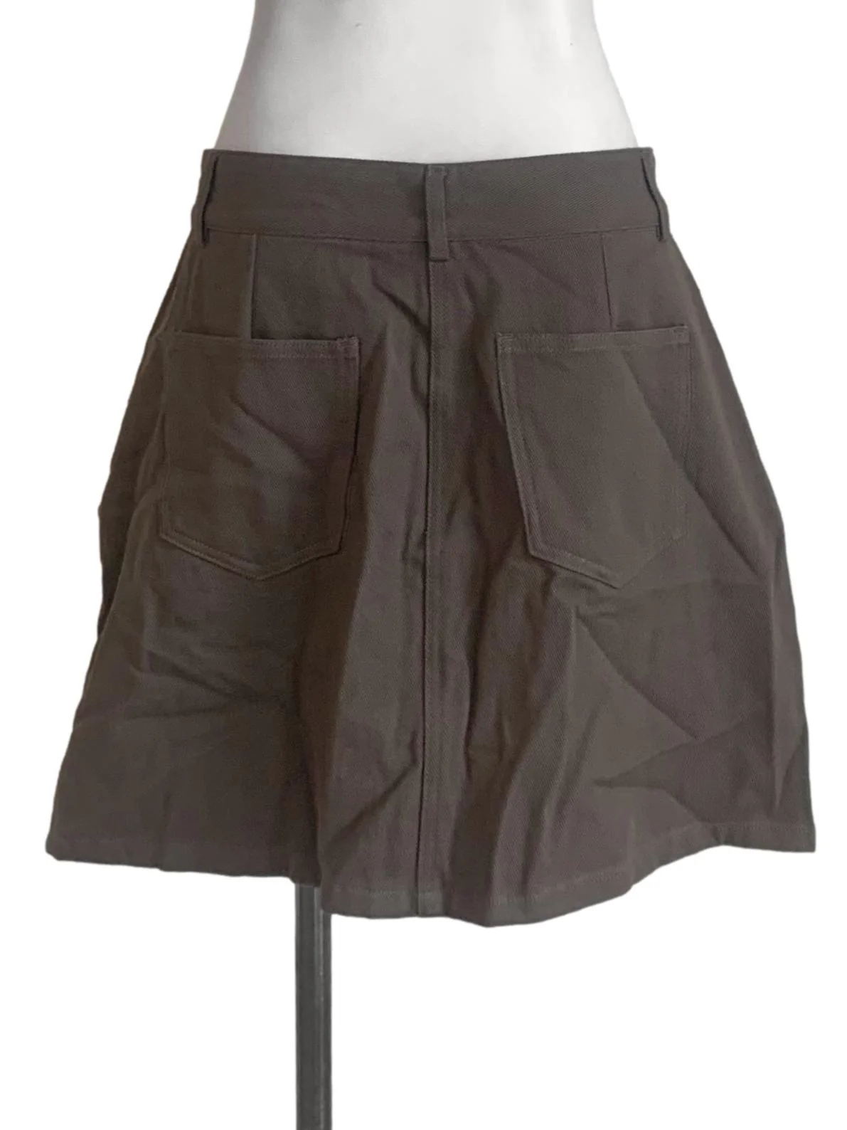 Wood Brown A-Line Skirt - Image 2