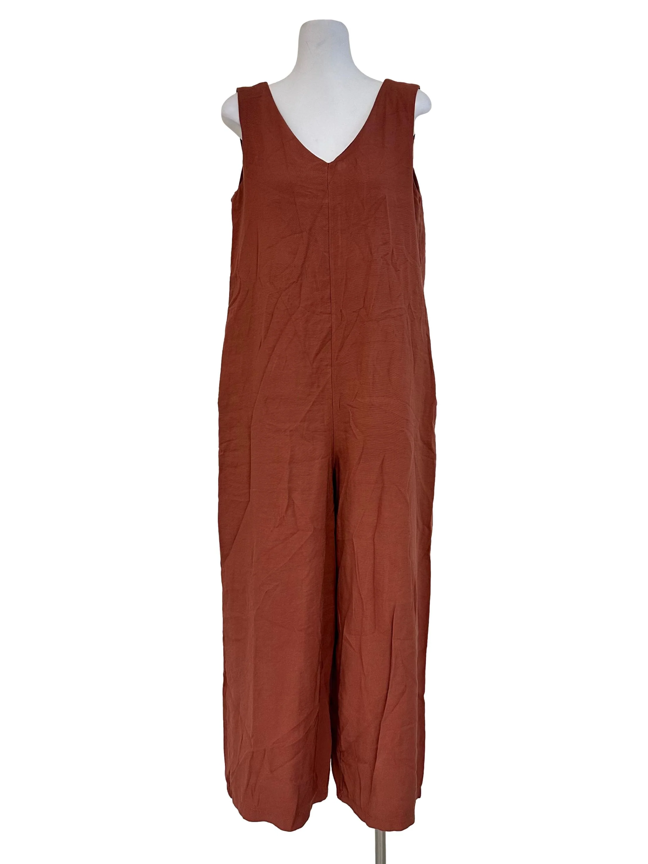 Yam Orange Sleeveless Jumpsuit TEM