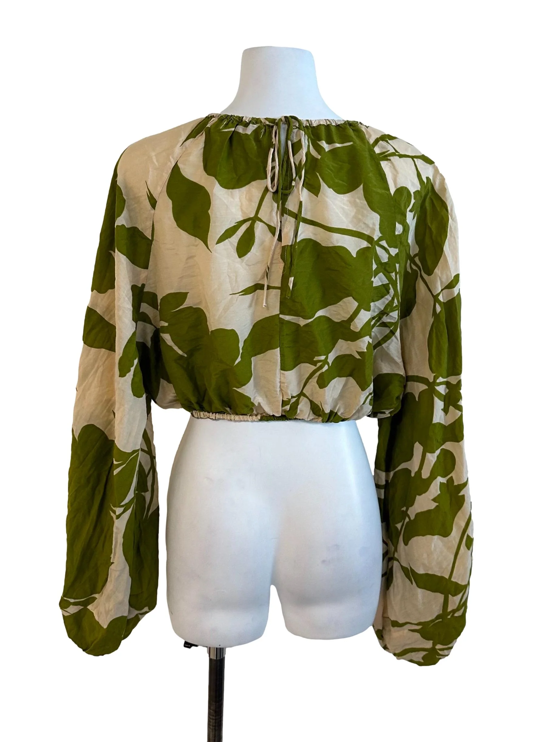 Yellow Green Pattern Blouse - Image 2