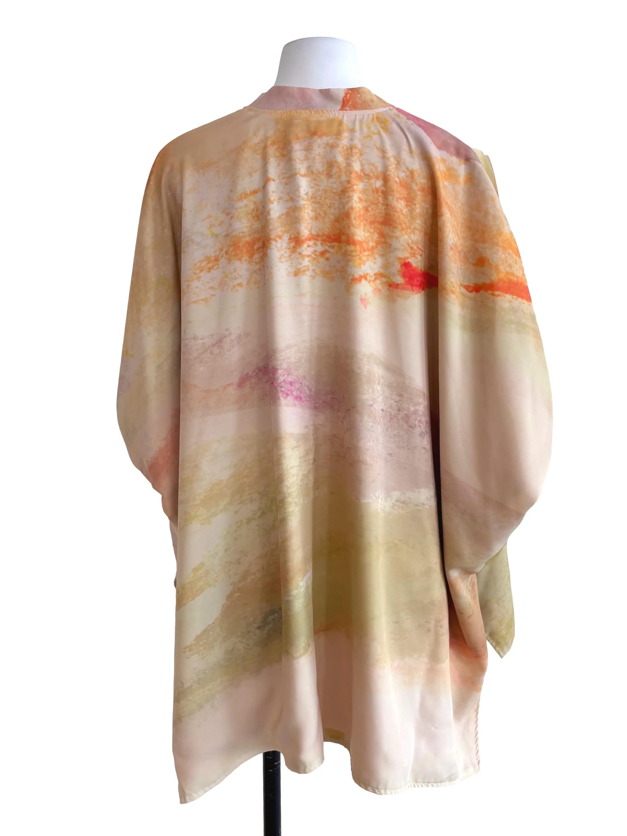 Yellow Multicolor Prints Kimono - Image 2