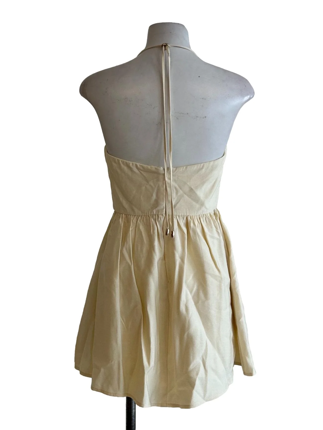Yellow Sweetheart Neckline Dress - Image 2